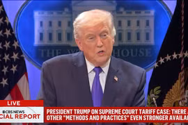 Tổng thống Mỹ Donald Trump thông báo áp thuế toàn cầu 10%. Ảnh: wusa9