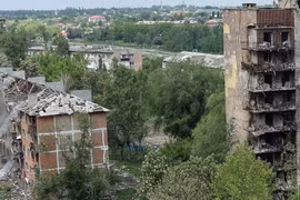 Quang cảnh một góc thành phố Pokrovsk. Ảnh: DW