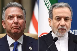 Đặc phái viên Mỹ Steve Witkoff và Ngoại trưởng Iran Abbas Araghchi. Ảnh: vov