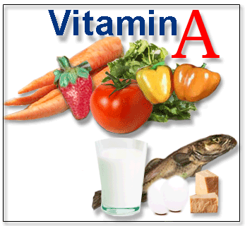 Những thực phẩm giàu vitamin A.  Những thực phẩm giàu vitamin A.