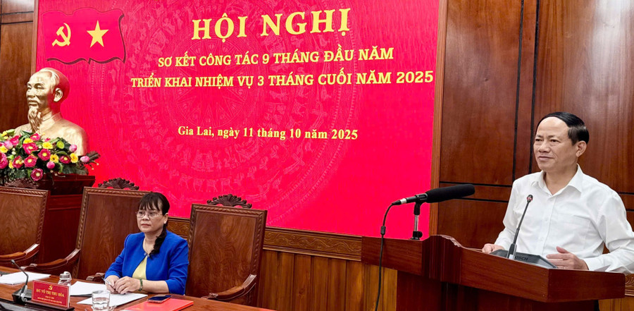 Đồng chí Phạm Anh Tuấn phát biểu kết luận hội nghị. Ảnh: Minh Hoàng chu-tich-tinh.jpg