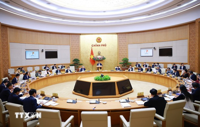 Phiên họp Chính phủ thường kỳ tháng 11-2025. Ảnh: Dương Giang/TTXVN