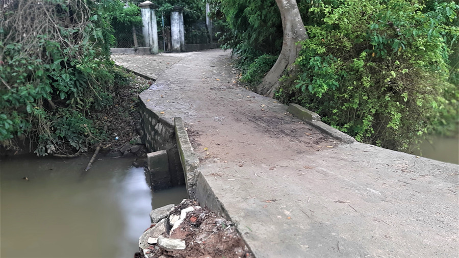 Nơi xảy ra vụ tai nạn khiến ông Đ.V.H tử vong. Ảnh: Xuân Thức hop-cong-dan-nuoc.jpg