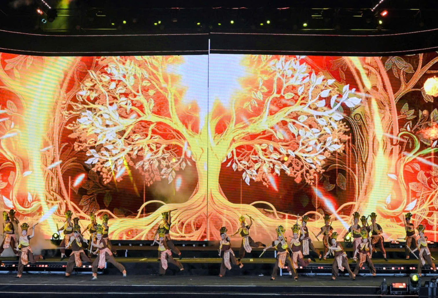 Các nghệ sĩ biểu diễn nhiều chương trình nghệ thuật đặc sắc.