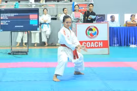 200 vận động viên tranh tài môn karate tại Đại hội Thể dục thể thao tỉnh Gia Lai