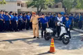 Tuyên truyền kỹ năng an toàn giao thông cho hơn 1.500 giáo viên, học sinh Trường THPT Quốc Học Quy Nhơn