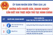Gia Lai: Công khai những điều người dân, doanh nghiệp cần biết khi làm thủ tục hành chính bằng poster