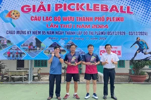 Pleiku: 24 vận động viên tham gia giải Pickleball Câu lạc bộ Wừu