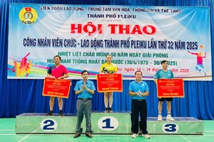 Phòng Văn hóa, Khoa học và Thông tin TP. Pleiku đạt giải nhất toàn đoàn Hội thao công nhân, viên chức, lao động
