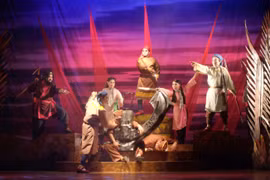 Vở tuồng Khí tiết rạng trời Nam khắc họa cuộc đời, sự nghiệp lẫy lừng của Anh hùng dân tộc Nguyễn Trung Trực. Ảnh: Ngọc Nhuận