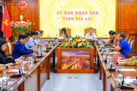 Quang cảnh dự hội nghị tại điểm cầu tỉnh Gia Lai. Ảnh: Ngọc Nhuận