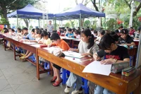 Gần 100 thiếu nhi tham gia hội thi vẽ tranh chủ đề Thiếu nhi với Quốc hội Việt Nam tại Nhà Thiếu nhi phường Pleiku, tỉnh Gia Lai vào ngày 17-1