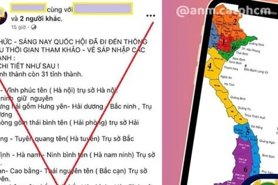 Công an cảnh báo thông tin thất thiệt về sáp nhập tỉnh thành