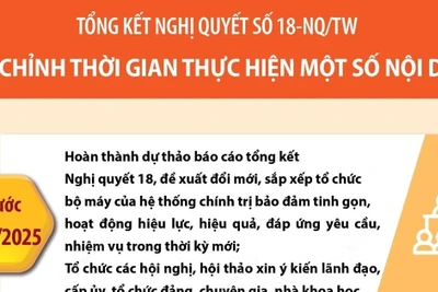 Tổng kết Nghị quyết số 18-NQ/TW: Điều chỉnh thời gian thực hiện một số nội dung