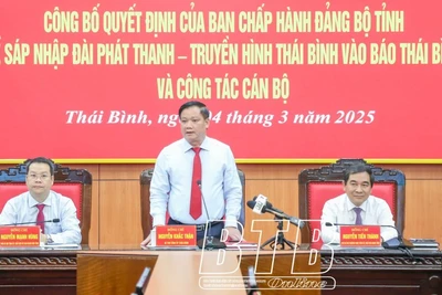 Công bố quyết định sáp nhập Đài Phát thanh và Truyền hình Thái Bình vào Báo Thái Bình