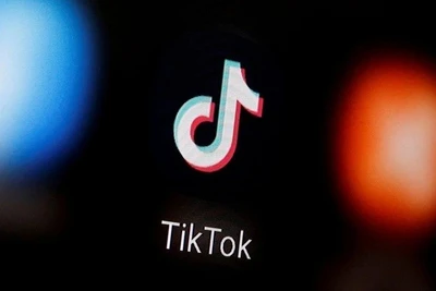 Logo TikTok. Ảnh REUTERS