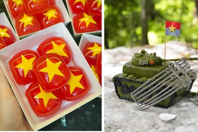 Những chiếc bánh handmade mang đậm tinh thần yêu nước dịp 30/4