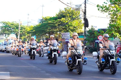 Công an tỉnh ra quân tấn công trấn áp tội phạm, đảm bảo ANTT trước, trong và sau Tết Nguyên đán 2025. Ảnh: Hữu Trường