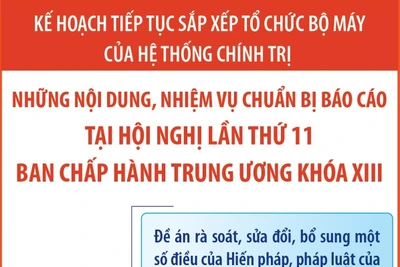 Những nội dung, nhiệm vụ chuẩn bị báo cáo tại Hội nghị Trung ương 11, khóa XIII