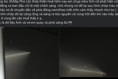 'Vật thể lạ' xuất hiện trên bầu trời Việt Nam khiến nhiều người thắc mắc