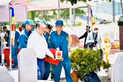 Tổ chức lễ truy điệu, an táng 3 liệt sĩ tại phường Hoài Nhơn Nam.