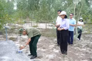 Khoanh vùng khu vực nghi có hố chôn liệt sĩ tại di tích Cấm An Sơn.
