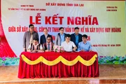 Sở Xây dựng tỉnh Gia Lai kết nghĩa với thôn Biă Tĩh và làng Broch
