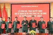 Công bố, trao quyết định tuyển dụng, gọi sĩ quan dự bị vào phục vụ tại ngũ đối với Ban CHQS cấp xã.