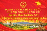 Danh sách chính thức những người ứng cử ĐBQH khóa XVI và đại biểu HĐND tỉnh Gia Lai khóa XIII, nhiệm kỳ 2021-2026 theo đơn vị bầu cử.