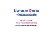 Trí tuệ nhân tạo Việt vào top 12 thế giới về nhận dạng văn bản