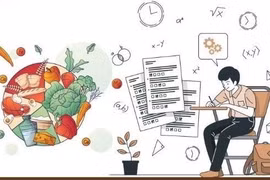 Dinh dưỡng hợp lý giúp tăng trí nhớ, giảm căng thẳng trong mùa thi. (Ảnh: Internet)
