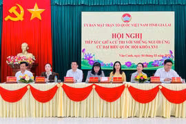 Ứng cử viên ĐBQH khóa XVI tại đơn vị bầu cử số 1 tỉnh Gia Lai vận động bầu cử