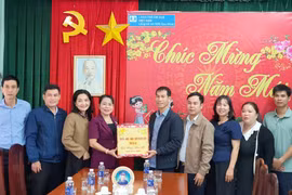 Trưởng ban Tuyên giáo và Dân vận Tỉnh ủy Nguyễn Thị Phong Vũ chúc Tết Làng trẻ em SOS Quy Nhơn