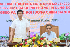 Phó Chủ tịch UBND tỉnh Lâm Hải Giang làm việc với đoàn công tác Trung ương về tín dụng chính sách