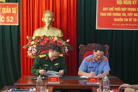 Viện Kiểm sát quân sự Khu vực 52 ký kết quy chế phối hợp với Viện KSND Khu vực 8 và 9 Gia Lai