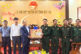 Phó Bí thư Thường trực Tỉnh ủy Rah Lan Chung chúc Tết các đơn vị phía Đông Gia Lai