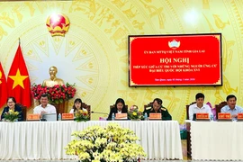 Ứng cử viên đại biểu Quốc hội khóa XVI tại đơn vị bầu cử số 3 tỉnh Gia Lai tiếp xúc cử tri 