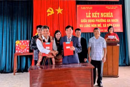 Phường An Nhơn kết nghĩa với làng Hòn Mẻ (xã Vân Canh)