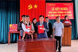 Phường An Nhơn kết nghĩa với làng Hòn Mẻ (xã Vân Canh)