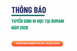 Bộ GD&ĐT thông báo tuyển sinh đi học theo diện Hiệp định tại Rumani năm 2026