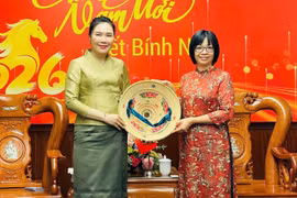 Phó Chủ tịch UBND tỉnh Nguyễn Thị Thanh Lịch tiếp xã giao tân Tổng Lãnh sự Lào tại Đà Nẵng