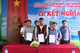 Công ty Phát triển hạ tầng Khu kinh tế và Công ty CP Tư vấn Xây dựng Giao thông tỉnh Gia Lai kết nghĩa với làng Đôn Hyang