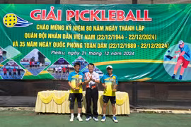 Pleiku: 30 vận động viên tranh tài ở giải Pickleball chào mừng ngày 22-12