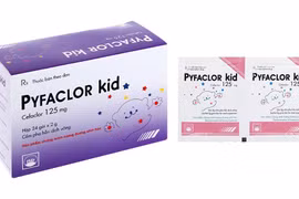 Sản phẩm thuốc cốm pha hỗn dịch uống Pyfaclor Kid (Cefaclor 125mg). Ảnh: Internet