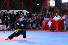Vận động viên Gia Lai thi đấu tại Giải vô địch võ cổ truyền quốc gia lần thứ 34 năm 2025. Ảnh: H.V