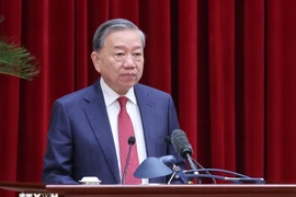 Tổng Bí thư Tô Lâm phát biểu khai mạc Hội nghị lần thứ 14 Ban Chấp hành Trung ương Đảng khóa XIII. Ảnh: Thống Nhất/TTXVN