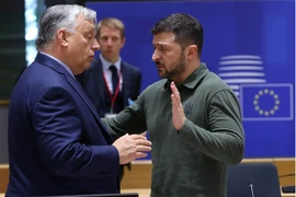 Thủ tướng Hungary Viktor Orban (trái) và Tổng thống Ukraine Volodymyr Zelensky.