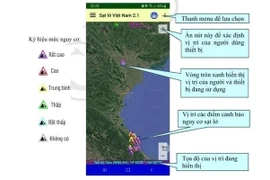 App “Sạt lở Việt Nam” cung cấp thông tin cảnh báo sạt lở, lũ quét theo thời gian thực.