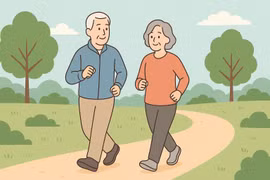 Với phương pháp đi bộ kiểu Nhật, nhiều người đã cải thiện sức khỏe tim mạch, xương khớp và tinh thần một cách rõ rệt. Ảnh minh họa: M.T/AI