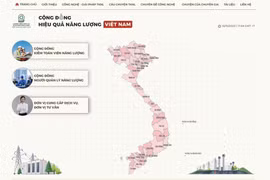 Giao diện nền tảng trực tuyến Cộng đồng hiệu quả năng lượng Việt Nam. 